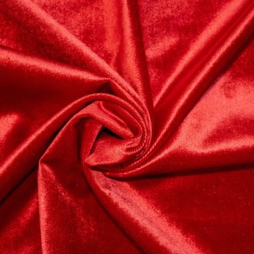 Red Curtain Velvet Fabric 145 cm width 10 mt'ye up cut
