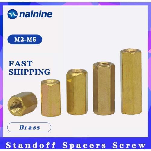 [M2 M2.5 M3 M4 M5 M6] Brass Studs Pillars Standoff Spacers Screw Isolation Spacing Screws B039