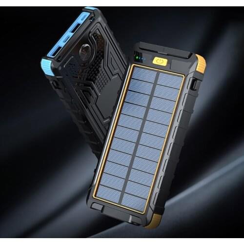 Magnetic Solar Charger 20000mah Outdoor Waterproof Mobile Phone Power Bank A6HE