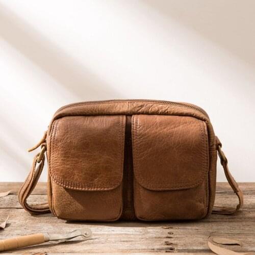 Mens Bags Shoulder Messenger Bag New Leather Messenger Bag Casual Small Toe Bag Back Pack Mens Tide Bag Vintage Soft Men