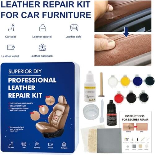 Leather Repair Kit Restorer Furniture Car Seats Sofa Jacket Purse Belt Cleaner Car Care Tools Repair Refurbish Scratch Remover
