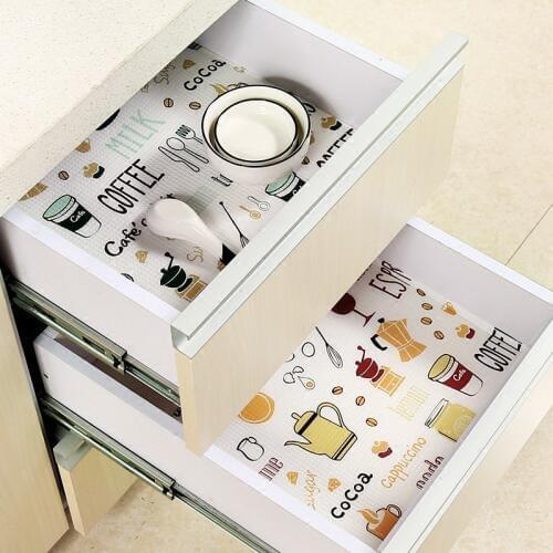 30*300cm Flamingo Pattern Printed Cabinet Sticker Kitchen Moisture-proof Drawer Liner Shelf Pad Place Mat Table Runner