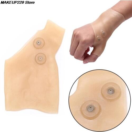 Silicone Gel Magnetic Therapy Wrist Hand Thumb Support Gloves Arthritis Pressure Pain Relief Waterproof High Elastic Gloves 1Pc