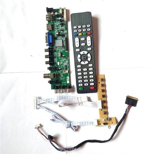 Fit B156XW02 V.0/V.1/V.2 40 pin LVDS upgrade AV HDMI-Compatible VGA USB DVB 1366*768 3663 TV digital LCD controller board