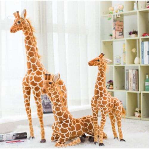 Huge Real Life Realistic Giraffe Plush Toy Cute Stuffed Animal Doll Soft Simulation Giraffe Doll High Quality Birthday Gift Kid