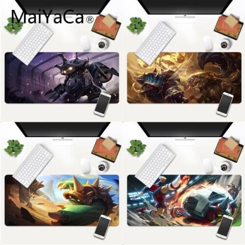 MaiYaCa Rammus Rubber Pad to Mouse Game XXL Mouse Pad Laptop Desk Mat pc gamer completo for lol/world of warcraft