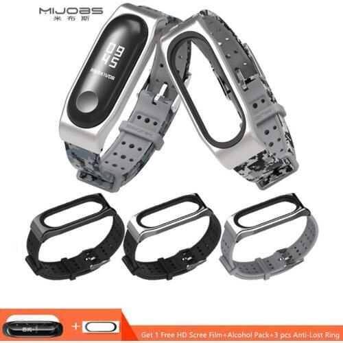 Mijobs Silicone Strap for Xiaomi Mi Band 3 Watchband Bracelet for Xiaomi Miband 3 Wristband Smart Watch Strap Mi Band 3 Strap
