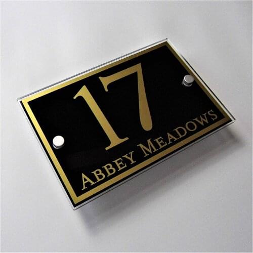 House Sign Address Plaque Property Door Number Name Plate HANDMADE To Order Rectangle Personalised Exterior Business Signage
