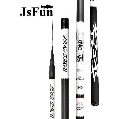 2.7M-10M Carbon Fiber Telescopic Fishing Rod High Quality Power Hand Pole Ultralight Stream Fishing Rod Feeder FR308