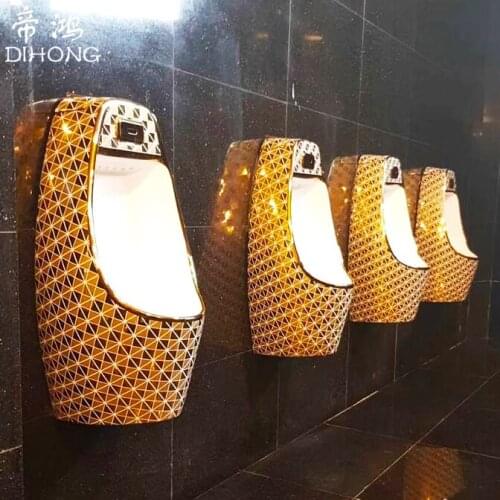 Golden urinal toilet color light luxury urinal Hotel KTV nightclub urinal X002