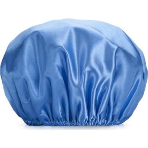1 Pcs Reusable Shower Cap Double-layer Waterproof Shower Cap Hair Protection EVA Shower Cap For Bathroom Tool