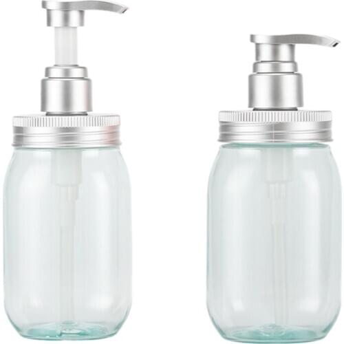 2PCS Lotion Shower Gel Bottles Soap Dispenser Easily Operated for All Kinds Liquid Soap or Lotion