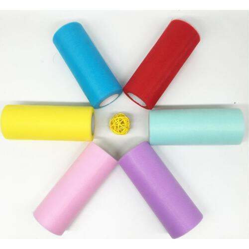 22M/lot Yarn Roll Crystal Tulle Organza Sheer Gauze Element Tutu Party Tulle Roll Spool Wrap Wedding Decoration Christmas Favors