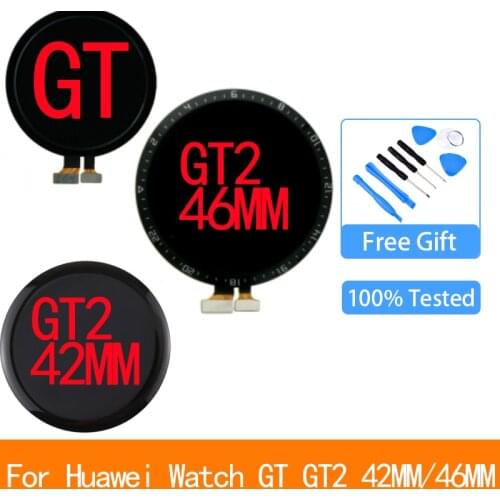 46mm / 42mm + Frame For Huawei Watch GT GT1 2 GT2 LTN-B19 DAN-B19 LCD Display With Touch Screen Digitizer Sensor Panel Assembly
