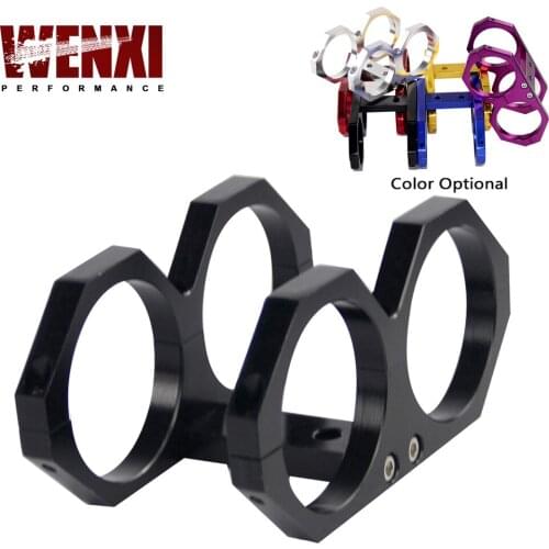 60mm Twin Dual Fuel Pump Mounting Bracket Clamp In line 0580254044 300lph Fuel Pump Bracket WX-LD2611