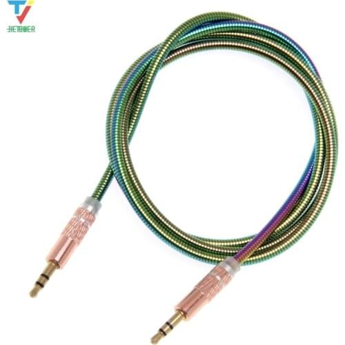 AUX Gradient Color Cable 3.5mm for Car Audio Cable Headphone Extension Code for Phone MP3 Car Headset Speaker 80pcs/lot