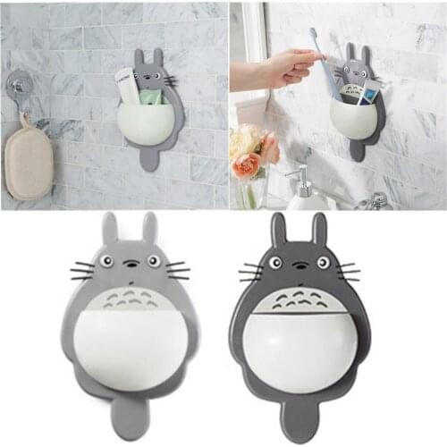 High Quality Toothbrush Holder Cartoon Wall Mount Holder Sucker Toothbrush Rack Children bathroom set Accessories