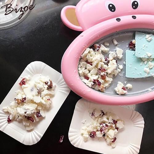 Factory direct sale DIY homemade home macaque frying machine mini fruit juice ice cream frying pan for children