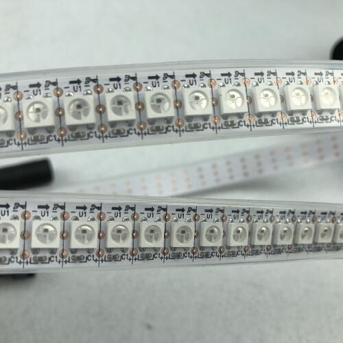 Addressable 1m 144LEDs/m DC5V WS2812B led pixel strip,waterproof in silicon tube,with 144pixels/M;WHITE PCB;IP66