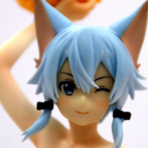 Original figure transform Sword Art Online Asada Shino Cheerleading Cat ear Ver Naked Sexy Girl Resin Collection action figure