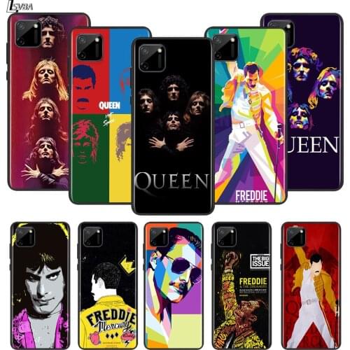 Freddie Mercury For OPPO Realme Narzo 20 C2/3/11/12/15/17 X2 X3 X7 XT X50 Q2 Q2i V3 V5 V15 Pro Black TPU Phone Case