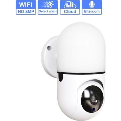2021 New HD 1080P PTZ Wifi IP Camera indoor Human Detect Tracking Home Security Surveillance CCTV Network Gimbal Camera White