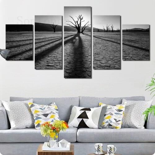 Canvas Painting Wall Art Dry Tree Nordic Decorative Painting Simple Style Modern Living Room Corridor Study