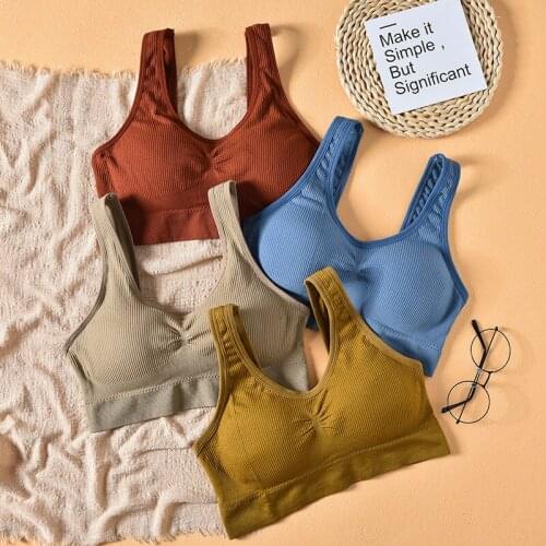 Luckymily Sexy Womens Bras Seamless Underwear Wireless Bra Crop Top Underwear V-Back Wrapped Streetwear Sleeveless Bandeau Tops