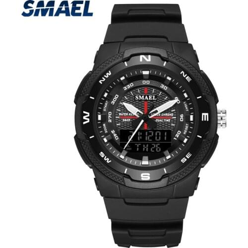 SMAEL Men Sports Watches Male Clock 5ATM Dive Swim Fashion Digital Watch Military Multifunctional Wristwatches relogio masculino