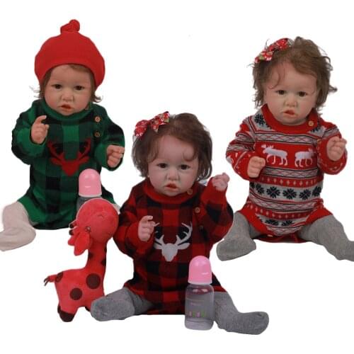 New Christmas Bebe Reborn Full silicone body Baby Dolls So Truly Like Alive Doll In Brazil Toddler bebe Toy Birthday Gifts