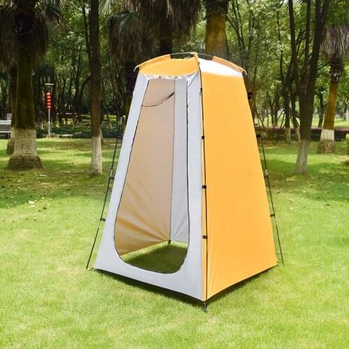 The New Bath Dressing Tent Set Up Mobile Toilets Room Shower Outdoor Camping Tent Sun Protection 190T Silver Coated Cloth
