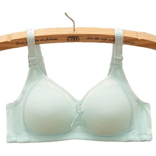 2018 New Teenage Girl Without Rim Bra Underwear Cotton High School Students Comfortable Chest Bra for 12-18year Girl Wholesale
