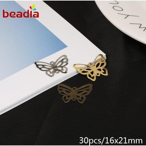 Whosale 30pcs/bag Metal Crafts Little Butterfly Iron Metal Platen For Jewelry Findings Making DIY Accessories