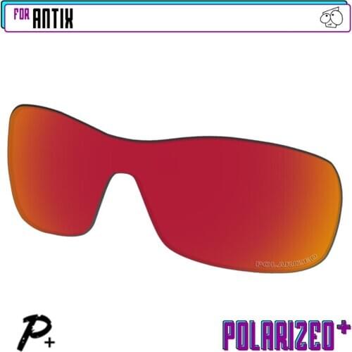 EZReplace Anti Seawater Polarized Replacement Lenses for - Oakley Antix Sunglasses - Red P Plus