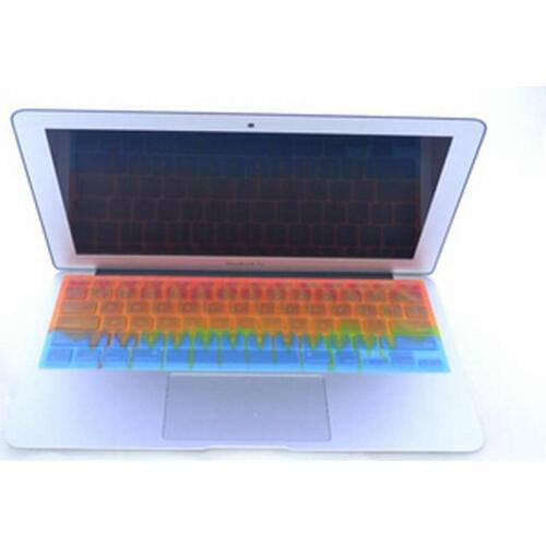Psychedelic Rainbow Silicone Laptop Keyboard Skin Protector Cover Film Guard for Apple Macbook Pro Air Retina 13 15 17 (15pcs)