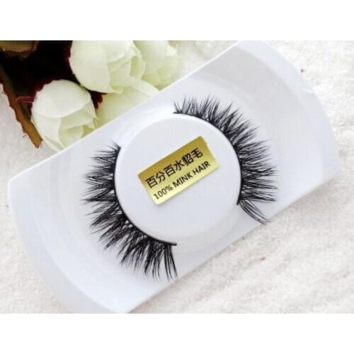 Free shipping 100% 3 D real mink lashes siberian mink fur eyelash thick false eyelashes mink lashes extension