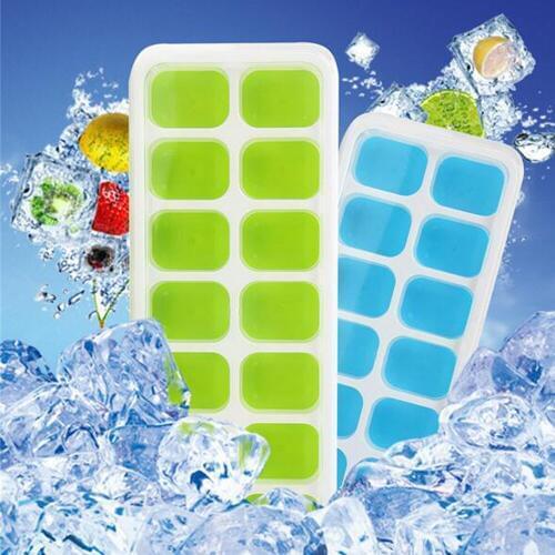 14 Grids Silicone Ice Cube Eco-Friendly Cavity Tray Mini Ice Cubes Small Fruits Mold Ice Maker for Ice Cube Making 100gF