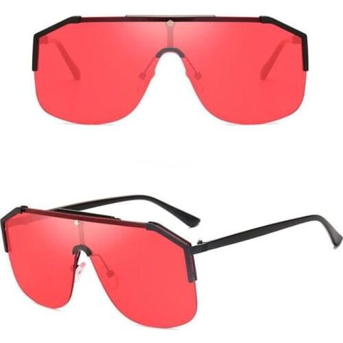 Zowensyh big size sunglasses personality hipster sun glasses men women large frame Conjoined red sunglasses dazzle eyeglass