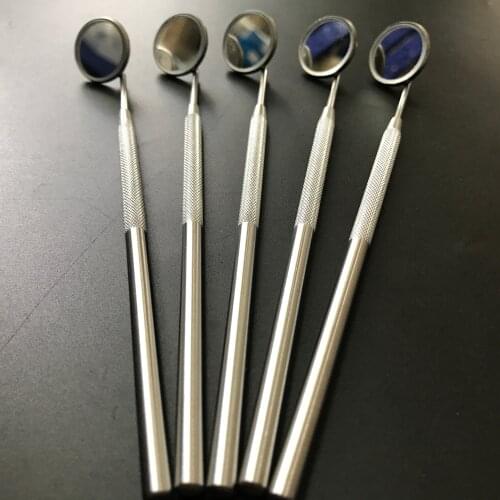 10pcs/set Dental Mirrors Stainless steel Surgical Instruments dental mirror with handle