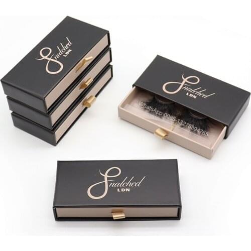 Nude Eyelash Packaging Box 3D Mink Lashes Natural False Eyelashes Dramatic Lash Wholesale With Case Custom Lashbox Package
