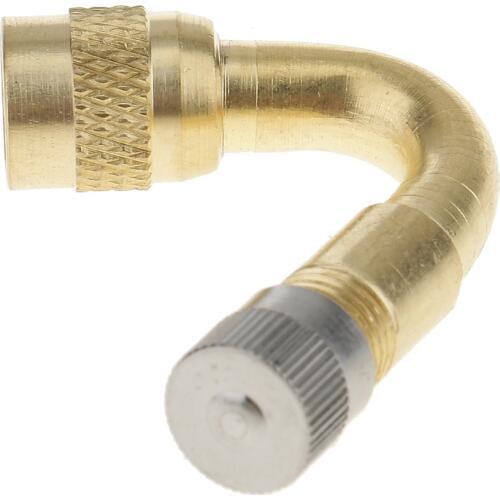 Universal 45 Degree Angled Brass Car Motorcycle Scooter Bike Schrader Valve Stem Extension Adapter for Car Truck Motorcycle