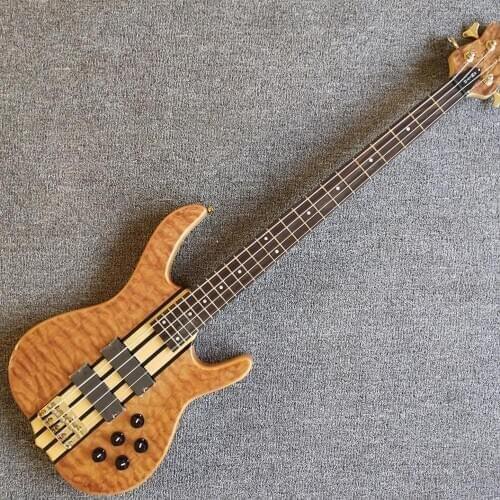 In stock Ken Smith 4 strings Bass Guitar,Factory shop Solid wood Active pickups Electric Bass Guitar