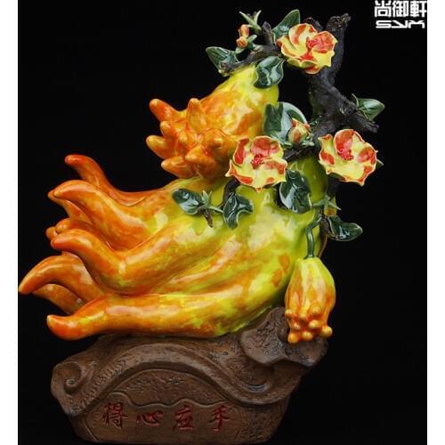 Shiwan doll master of fine ceramic ornaments with Chayotes big living room decor decoration Home Furnishing