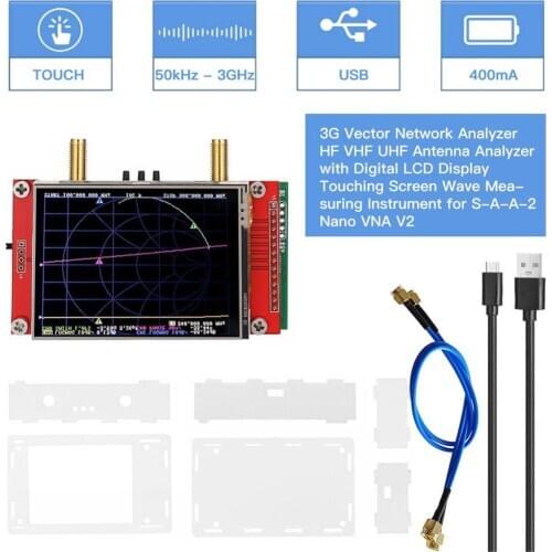 NanoVNA V2 3G Vector Network Analyzer Tester Antenna Analyzer Shortwave S-A-A-2 Nano Vna HF VHF UHF Cable Tracker