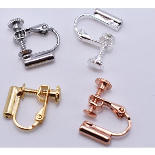 Mibrow 5pcs 13*15mm Copper Earring Hooks Clasps Settings Earrings Clip for DIY Earrings Jewelry Making Findings Supplies