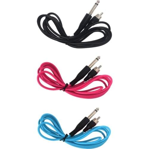 1.8M Professional Tattoo Cord Copper Wire Tattoo Power Supply Silicone for RCA Interface Tattoo Machine Power Conversion 27RC