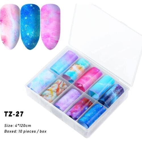1 Box Nail Sticker Starry Sky Pattern Slider Transfer Nail Stickers for Manicur Nail Art DIY Sticker Nail Art Decoration