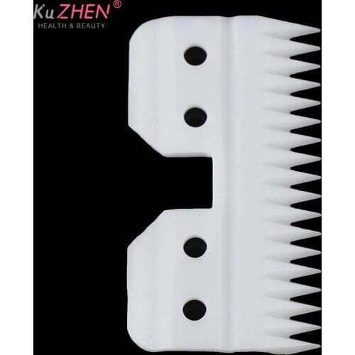 1pcs White Ceramic Blade Cutter for Magic Clip 2-Hole Clipper Fit Most Hair Clipper Hair Trimmer Beard Blade Hair Removal