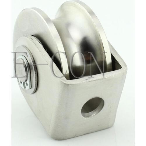 1PCS Fixed Pulley U Wheel with bearings for Sliding Gate Track Guide Track Pulley