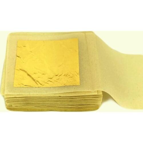 100 sheets 9.33x9.33cm Genuine 24K Edible Gold Leaf Food Decoration Gold mask for Cosmetology by DHL